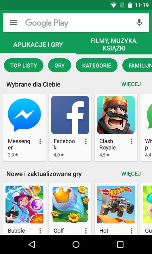 Sklep Play instalowanie aplikacji Sklep Play pozwala instalować