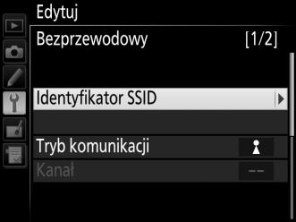 Bezprzewodowy Pozwala na zmianę następujących ustawień sieci bezprzewodowej: Identyfikator SSID: wpisz nazwę (identyfikator SSID) sieci, w której znajduje się komputer - host lub serwer FTP.