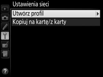 Manualne tworzenie profili Postępuj zgodnie z opisem poniżej, aby manualnie skonfigurować aparat dla potrzeb łączenia z serwerami FTP i HTTP.