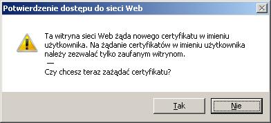 Należy potwierdzić obydwa komunikaty naciskając przycisk TAK Rys.