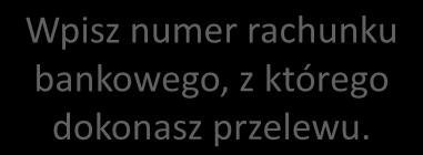 wniosku o Kartę Kibica, kliknij Wyślij. Przelew może zostać wykonany tylko z rachunku w polskim banku.