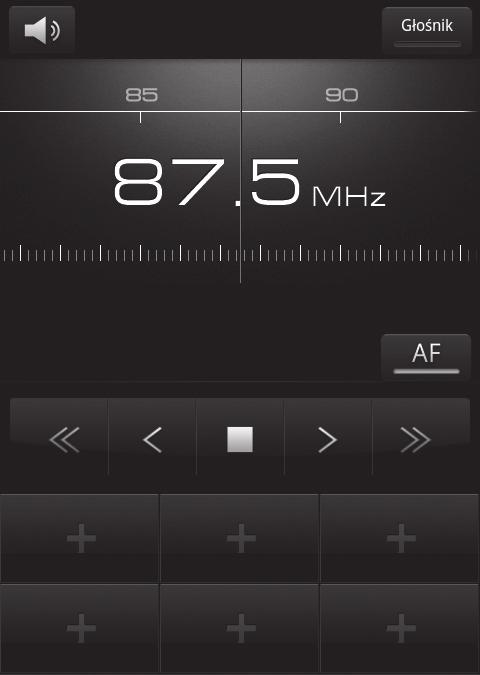 Radio FM Dowiedz się, jak słuchać muzyki i informacji za pomocą radia FM. Aby słuchać radia FM, zestaw słuchawkowy należy podłączyć do urządzenia. Zestaw służy jednocześnie jako antena.