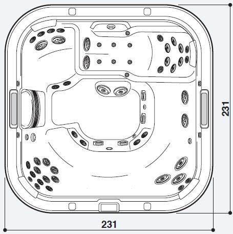 MINI-BASEN JACUZZI PREMIUM J-575 (231 X 231 X 92/107) 5-6