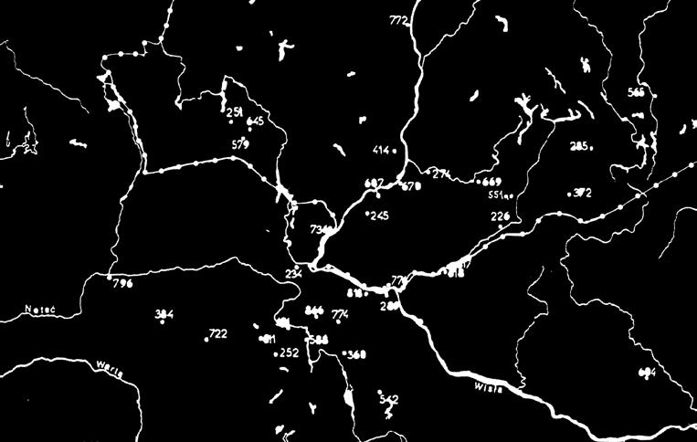 ADAM MUSIAŁOWSKI Fig. 1. Mapa znalezisk monet na granicy polsko-krzyżackiej ( granica) Przyjrzyjmy się w jakim stopniu zarejestrowane skarby z tych lat oddają ówczesną rzeczywistość.