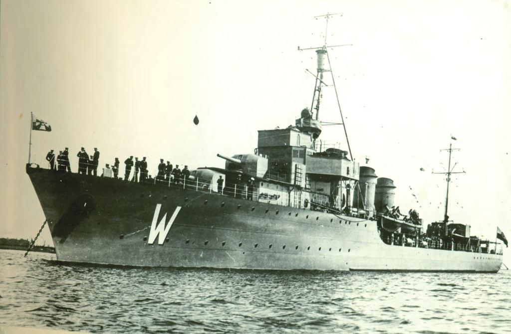 Niszczyciel ORP Wicher z lat 1930-1939, zatopiony 3