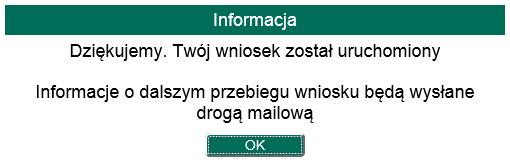 Menu Użytkownik Po wyborze przycisku Tak użytkownik zostanie poinformowany