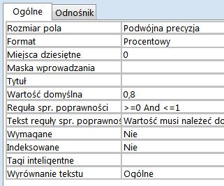 Formaty danych Sposób wyświetlania na ekranie. Format jest definiowany różnie dla różnych typów danych.