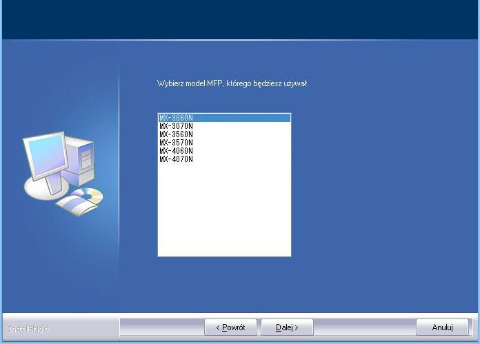 Windows/Ekran wyboru oprogramowania (procedura wspólna) Instalacja pozostałych Konfiguracja drukarek współdzielonych KROK 4-7/7 4. Wybierz [Usar un puerto existente].