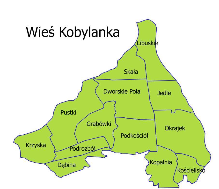 Ryc.2 Mapa przedstawiająca podział wsi na przysiółki 3.