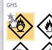 Tworzenie etykiety pionowej Wstawianie symbolu 1. Umieść kursor w wierszu tekstu, gdzie ma pojawić się symbol. 2.