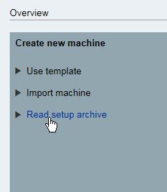 SinuTrain for SINUMERIK Operate 4.3 Praca z SinuTrain Utworzenie maszyny z archiwum uruchomieniowego 1. Na stronie Utwórz nową maszynę" kliknąć opcję Wczytaj archiwum uruchomieniowe".