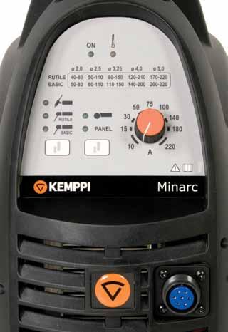 Dane techniczne Minarc 220, 220 VRD Napięcie zasilania 3~, 50/60 Hz 400 V -20% +15% Moc znamionowa MMA 35% 220 A 100% 150 A Prąd maks.