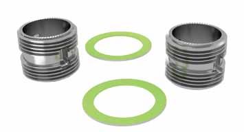 61 Złączka z prawym/lewym gwintem do grzejnika aluminiowego plus uszczelka (komplet) Connector with right /left thread for aluminium radiator plus gasket (set) Złączka jest przeznaczona do łączenia