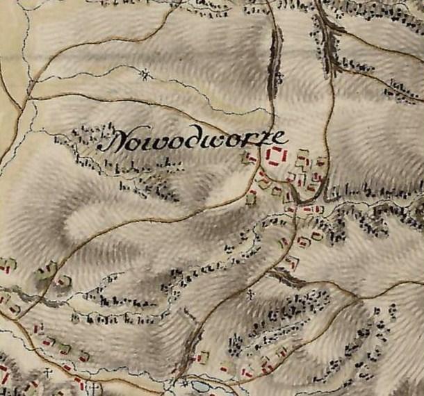 Nowodworze Nowodworze na mapie topograficznej Galicji z lat 17791783 (tzw. mapa Miega). Dawne nazwy: Przewrocze, Nowy Dwór, Nowodwórze. Układ historyczny: wieś w typie łańcuchówki.