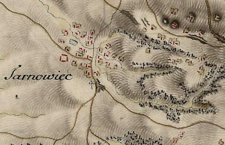 Tarnowiec Tarnowiec na mapie topograficznej Galicji z lat 17791783 (tzw. mapa Miega).