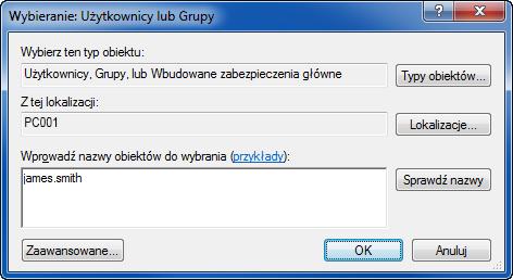 Przygotowanie przed rozpoczęciem użytkowania > Przygotowanie do wysłania dokumentu do folderu współdzielonego 3 Określ lokalizację.