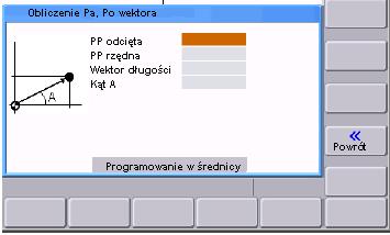 Wprowadzenie 1.3 Pomoce przy wprowadzaniu Następuje obliczenie współrzędnych kartezjańskich, które są następnie kopiowane na dwa kolejne pola wprowadzania.