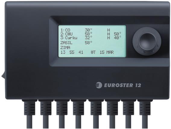 EUROSTER 12 INSTRUKCJA OBSŁUGI I MONTAŻU 1 EUROSTER 12 Uniwersalny sterownik instalacji grzewczej PRODUCENT: P.H.P.U. AS, Chumiętki 4, 63-840 Krobia Aby w pełni wykorzystać możliwości sterownika i zapewnić prawidłową pracę instalacji grzewczej należy dokładnie zapoznać się z instrukcją obsługi.