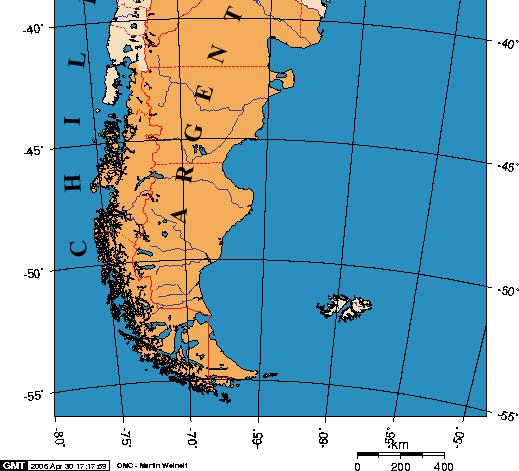 Powirzchnia wyżyny jest pochylona od Andów w kierunku wybrzeża Atlantyku, gdzie