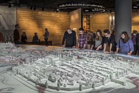 King Jan Olbracht had moved Jews from Kraków to Kazimierz in 1495 the Jewish neighborhood is highlighted on the upper right of the model.