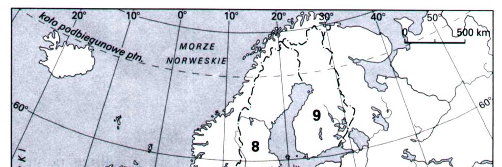 Zadanie 18. (0 6) Mapa przedstawia aktualny podział polityczny Europy.