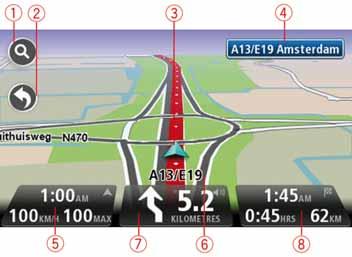 5. Widok z perspektywy kierowcy Widok z spek- tywy per- kierowcy Informacje o perspektywie kierowcy Kiedy urządzenie TomTom navigation module zostanie uruchomione po raz pierwszy, wyświetlana jest