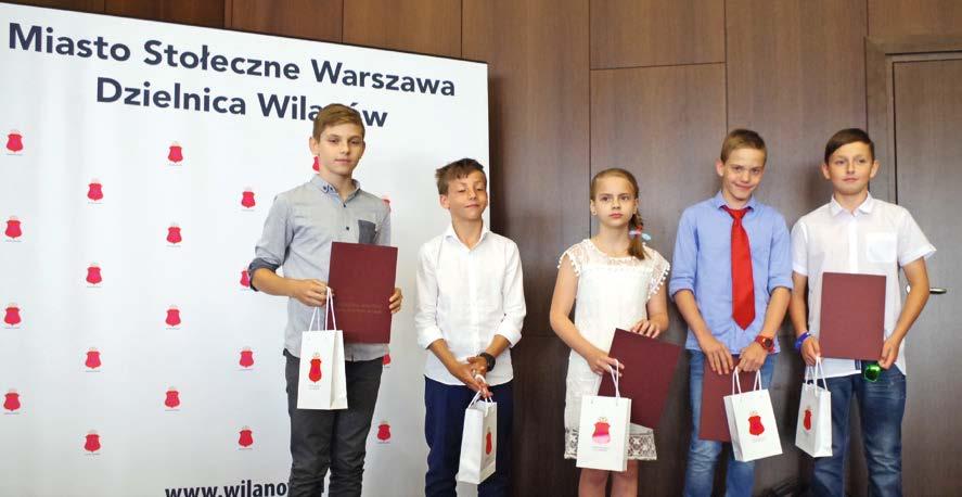 Znakiem rozpoznawczym Dzielnicy są drużyny sportowe, reprezentujące Wilanów w mini piłce ręcznej i piłce ręcznej podczas Warszawskiej Olimpiady Młodzieży.