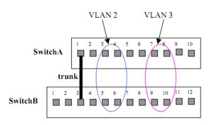 Sieci Komputerowe, T. Kobus, M. Kokociński 183 Sieci VLAN (Virtual LAN) (2) VLANy identyfikowane są liczbami całkowitymi. Przypisywanie VLANu do portu: statycznie lub dynamicznie.