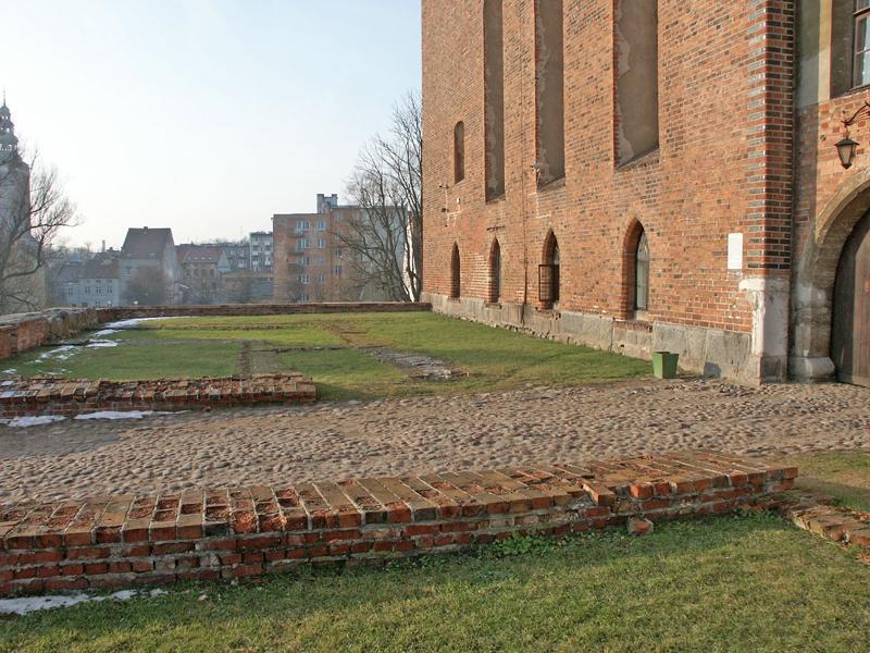 14 Fot. 6 Widok ogólny na międzymurze pd. zamku (cz. zach.). Górne partie murów zlokalizowane w przyziemiu i w granicach strefy przemarzania posiadają silnie zniszczoną i zawilgoconą strukturę.