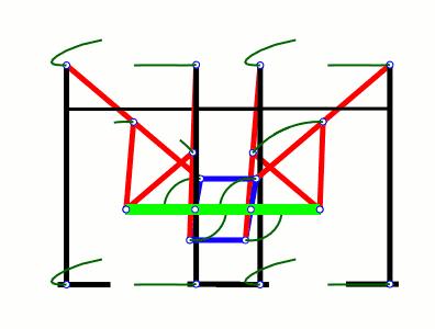 Mechanizmy - przykłady Mechanizm Lambda Chebyshev'a < >