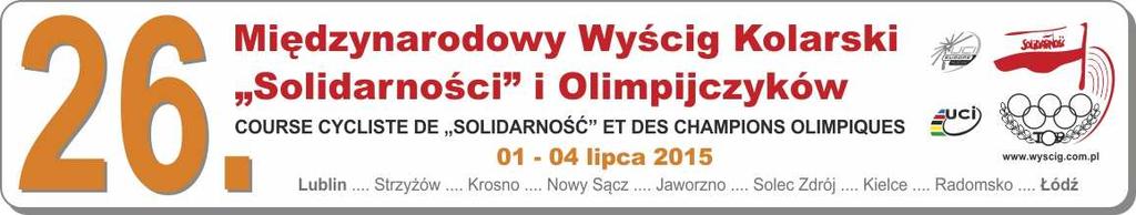 Trasa / Route: Radomsko - Łódź M-ce Place Nr No Organizator / Organiser: Region Ziemia Łódzka NSZZ SOLIDARNOŚĆ 90-229 ŁÓDŹ ul.