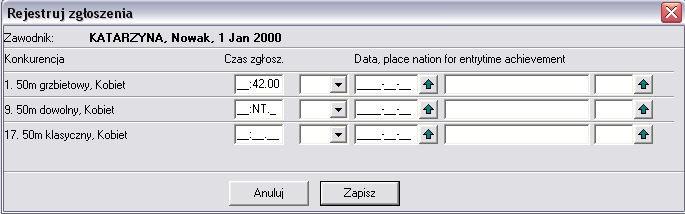 Format daty RRRR-MM-DD Jeśli nie chcą państwo lub nie znają daty urodzenia ważne aby wpisać rok urodzenia a pozostałe dane jako 1 styczeń. (np.