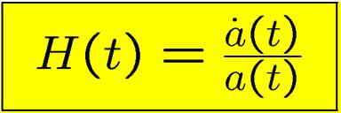 Rola Ogólnej Teorii Względności w SMK metryka RW: Skala długości jest zadana przez czynnik skali a(t) zależny jawnie od czasu; mierzy on tempo uniwersalnej ekspansji