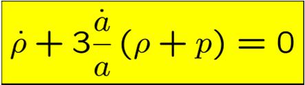 Równanie ruchu płynu kosmicznego: Wynika z