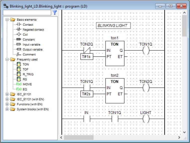 Schemat FBD dla pierwszego projektu o nazwie Single_pushbutton_XOR pokazano na rys. 3 [2b].