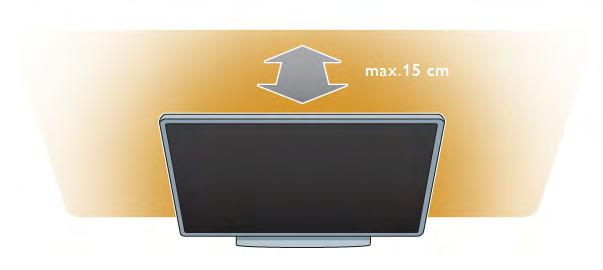 2 Wskazówki dotyczące wyboru miejsca Ustaw telewizor w pozycji, w której światło nie pada bezpośrednio na ekran.