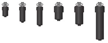 Składają się one z głowicy filtra i wkręconego do niej korpusu filtra. Wyposażenie seryjne: otwory mocujące na głowicy 2-częściowy korpus od wielkości DF...990 (do wyboru przy wielkości DF.