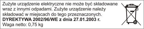 Przycisk potwierdzenia musi być wciśnięty najpóźniej 10 sekund po wprowadzeniu kodu. Po 10 sekundach wprowadzony kod zostanie usunięty.