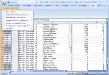 Uwaga Makra oraz tabele i wykresy przestawne opisane są szczegółowo w pliku pomocy programu Microsoft Excel.