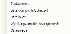 Zestawienia i wydruki Organizacja szkoły: o