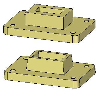 Lekcja Lekcja 4: 4: Dodawanie Dodawanie pochylenia pochylenia do części do części Kliknij prawym przyciskiem myszy, aby zastosować kąt pochylenia do modelu.