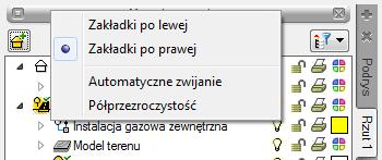 zakładkach, z każdym kolejnym elementem okno staje się bardziej rozbudowane.