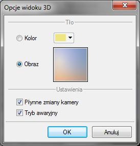 Rozpoczynamy pracę Tab. 4. Zestaw opcji Widoku 3D Kamera Widok perspektywiczny Zapisuje parametry aktualnego widoku. Pokazuje budynek w ujęciu perspektywicznym.