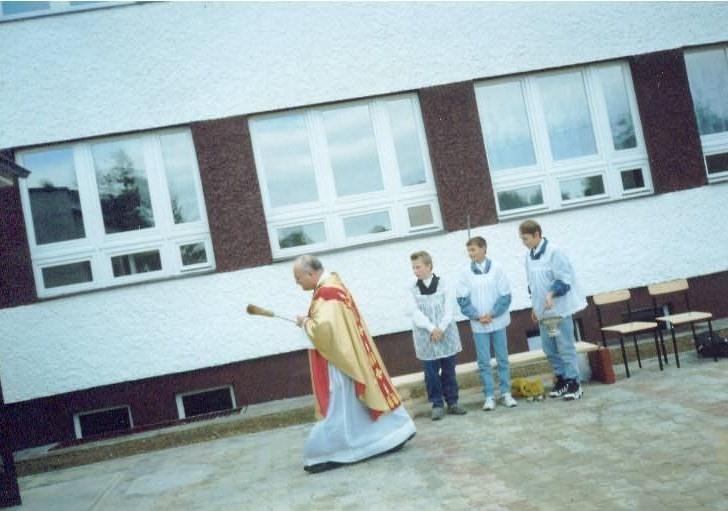 Wójt gminy pan Roman Ciechański oraz przewodniczący Rady Gminy pan Wiesław Byra