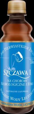 naczyń obwodowych) SZCZAWA I, SZCZAWA II Mineralna Woda Lecznicza - Na choroby Neurologiczne i stres Zastosowanie : - w schorzeniach na tle nerwowym - w chorobach układu oddechowego i