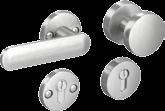 SET GLOBER cu buton (mobil) culoare: argintiu mat ARCUIT din oțel inoxidabil Poate fi