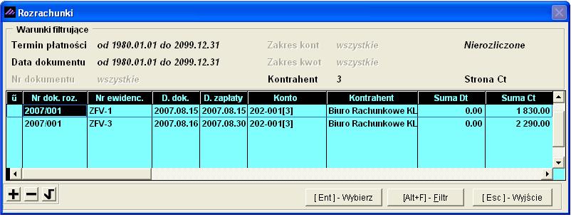 JeŜeli moŝliwe jest określenie kontrahenta na podstawie nagłówka, nie ma potrzeby dodatkowego wybierania wskazującego go elementu kartoteki.