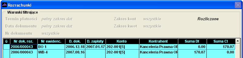 Następnie potwierdzamy jego wykonanie przyciskiem. Rysunek 7-6 Potwierdzenie rozliczenia całkowitego.