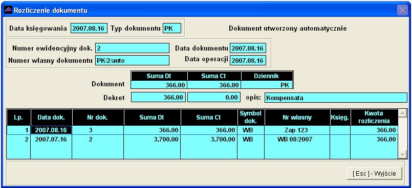 7-10 Aplikacja Ramzes Księgi Handlowe podręcznik uŝytkownika Dokumenty nie podlegają