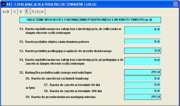 Rysunek 8-18 Deklaracja VAT-7